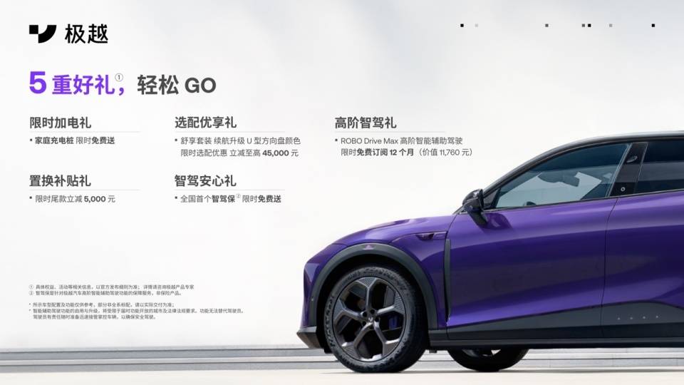 選配至高立減45000元 極越01全新優(yōu)惠重磅上線 圖片