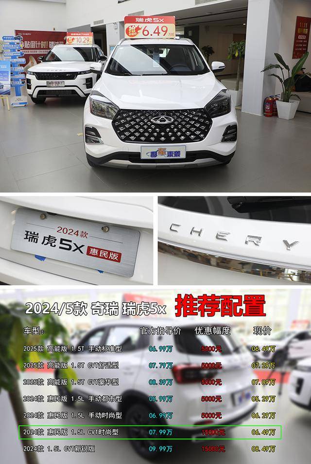 瑞虎3x僅售4.29萬起,瑞虎5x最高直降1.5萬,奇瑞高性價比SUV導(dǎo)購