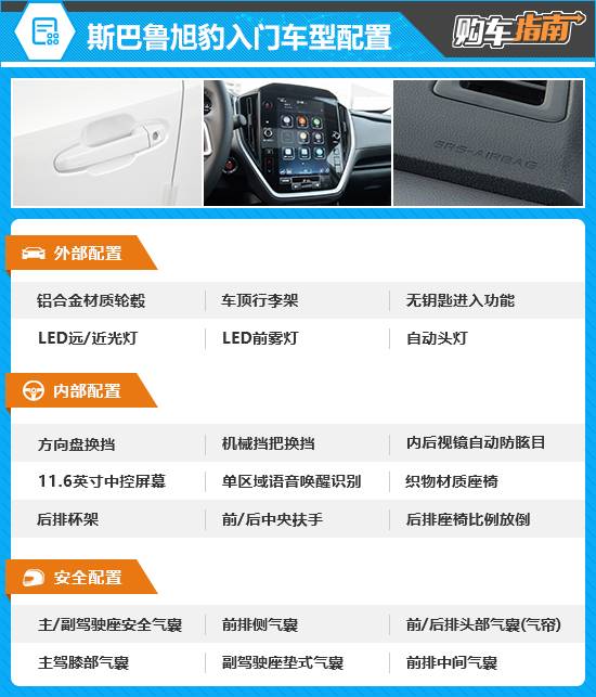 推薦旗艦版 2025款斯巴魯旭豹購車指南