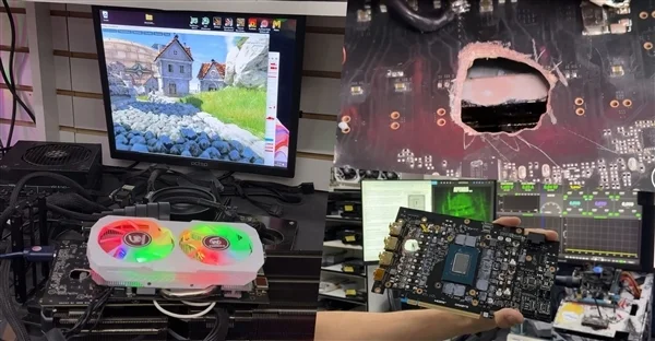 RTX 5070 Ti燒毀出現(xiàn)一個大洞!竟然嫁接RX 580救活了 RTX 5070 Ti燒毀 出現(xiàn)一個大洞!竟然嫁接RX 580救活了